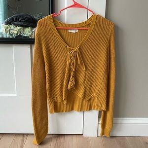 Cute Gold Tied Sweater